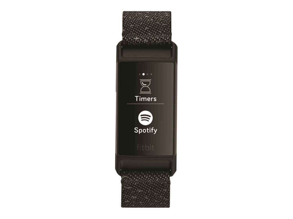 Fitbit Charge 4 Special Edition - Black - Activity Tracker with Wristband - Polyester - Granite Reflect - Size up to 245mm - Monochrome - Bluetooth - 20g