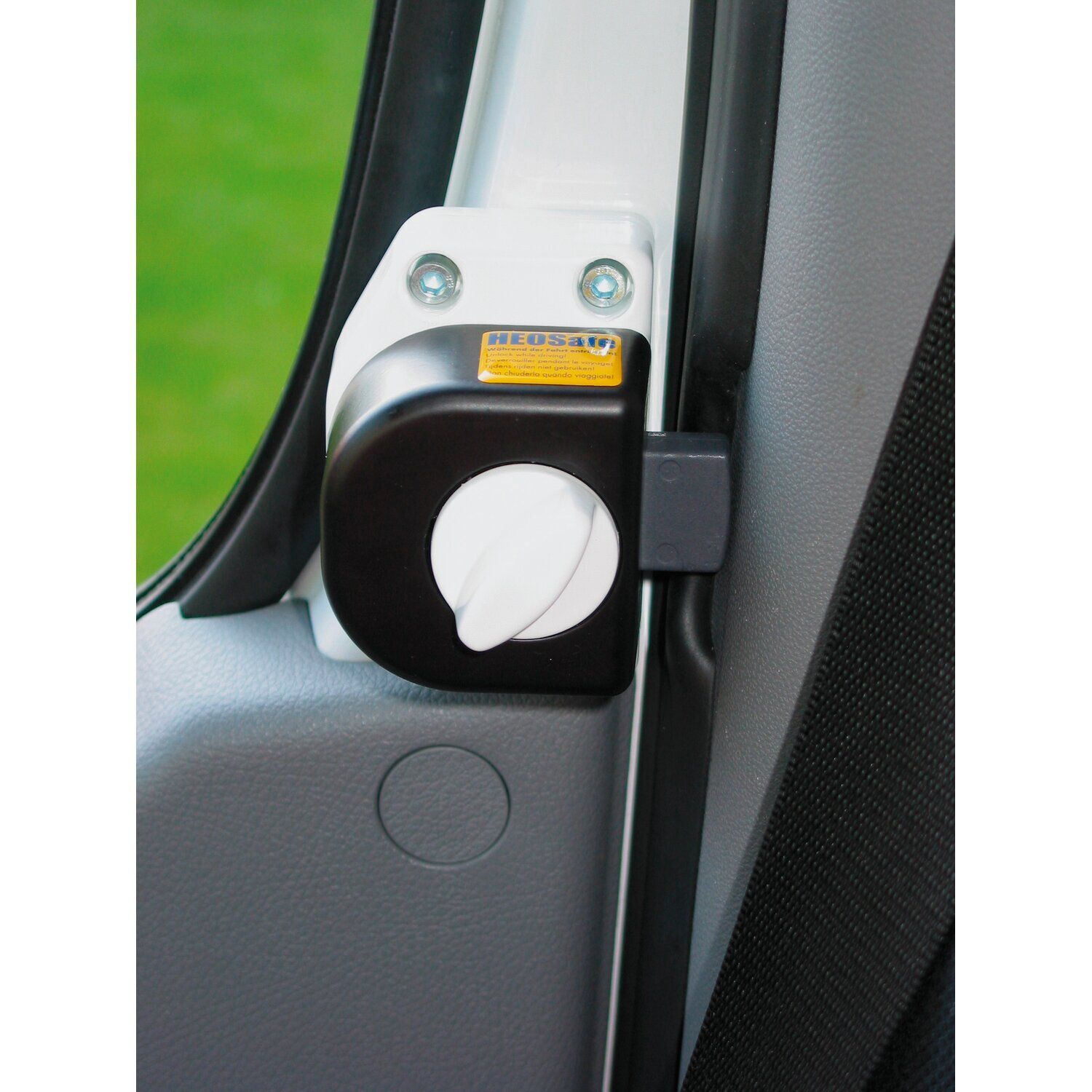 Set de 2 candados de seguridad Heos (cerradura con llave, tamaño: grande, color: negro)