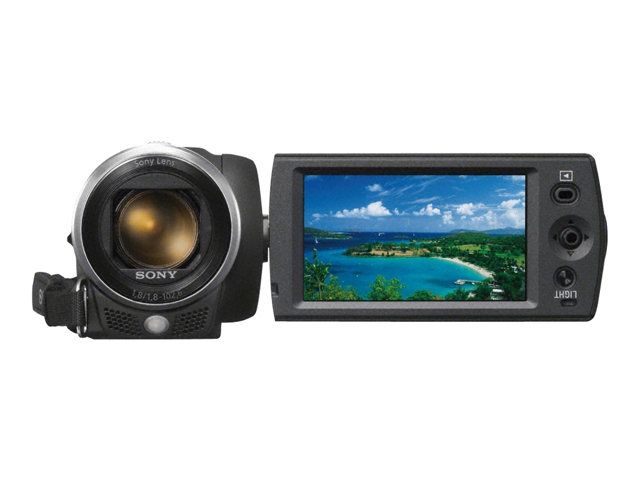 Sony Handycam DCR-SX21E - Camcorder - Wide Screen Mode - 8MP - 57x Optical Zoom - Flash Card - Black