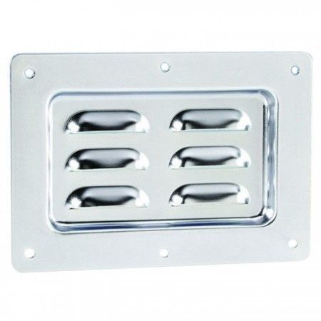 Adam Hall Ventilation Plate - Horizontal Louvers - Zinc
