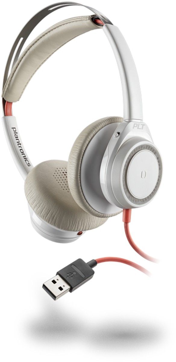 Poly Blackwire 7225 - Over-Ear Headset - Wired - Active Noise Cancelling - USB - White - Microsoft Teams Certified