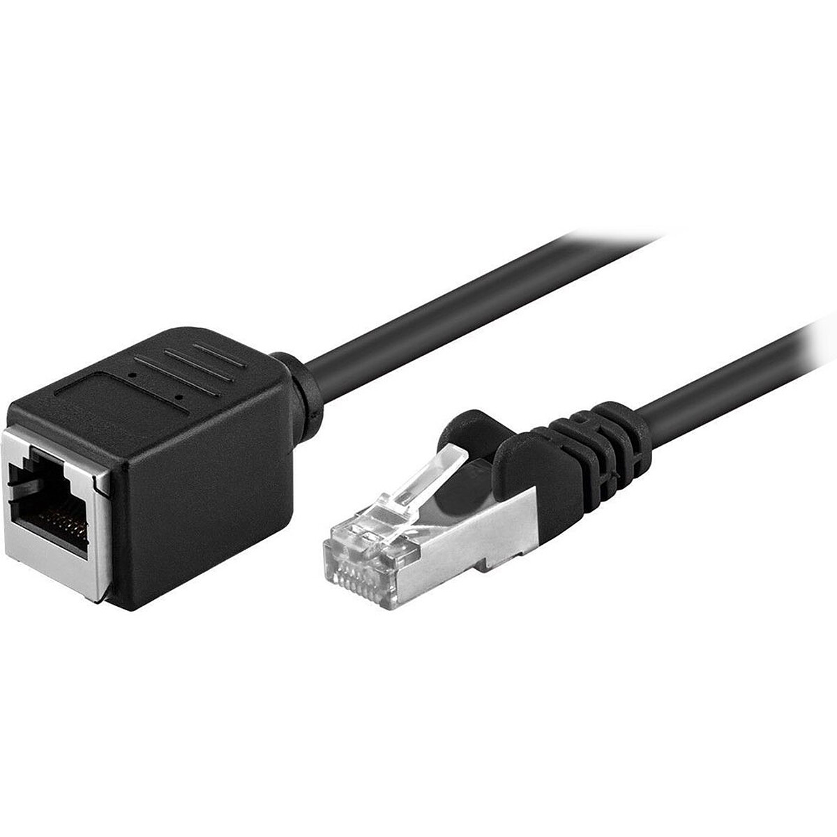 Cable de extensión Goobay Cat 5e RJ45 2 m (Negro)