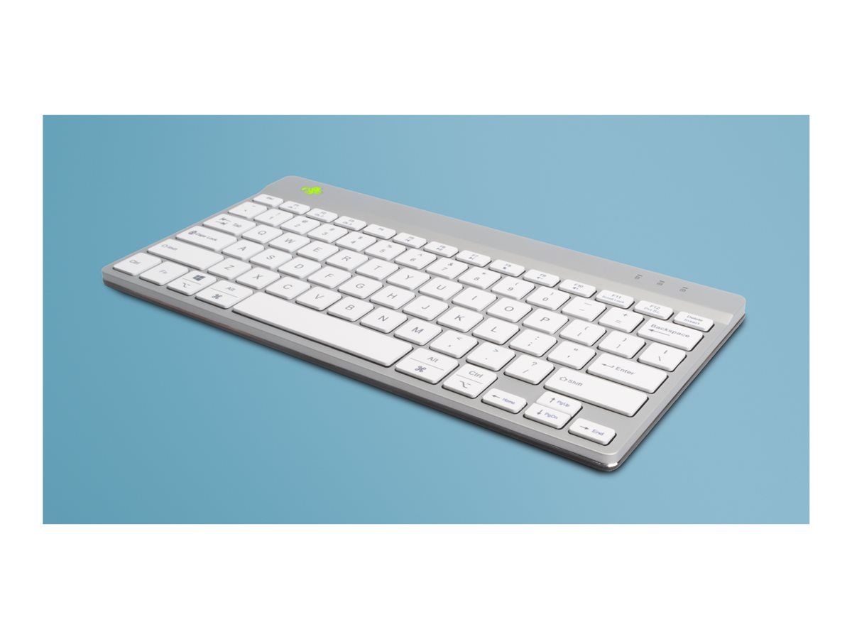 R-Go Ergonomic Compact Keyboard Break - Wireless Keyboard - Bluetooth 5.0 - QWERTY - US - White