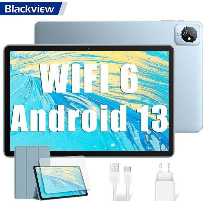Blackview Tab 70 WiFi Tablet, 10.1-inch HD+ IPS Screen, Android 13, 6GB RAM, 64GB ROM, 1TB SD, 6580mAh Battery