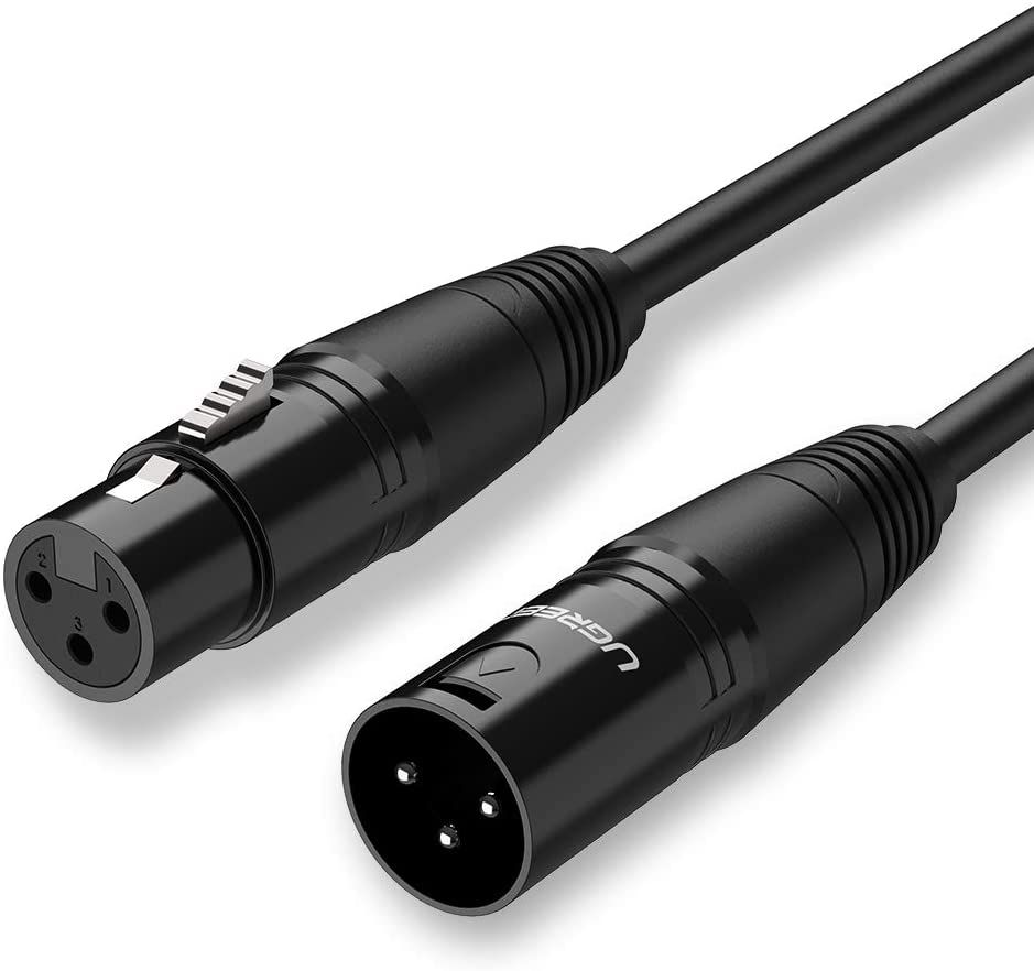 Extensión de cable de audio Ugreen - XLR3 Masculino a Femenino - 3 m - Triple blindaje