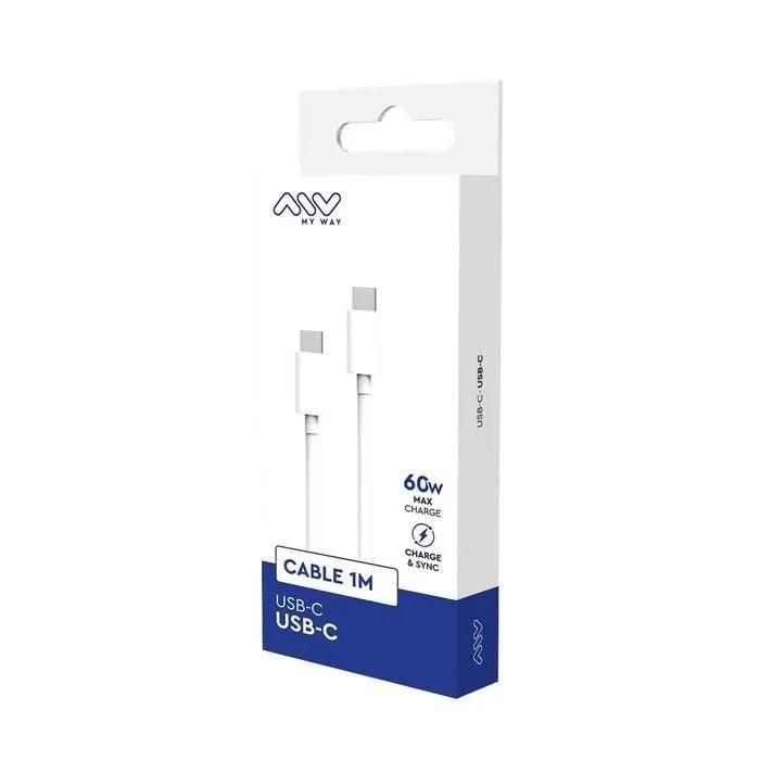 Myway USB-C to USB-C Cable 1m White