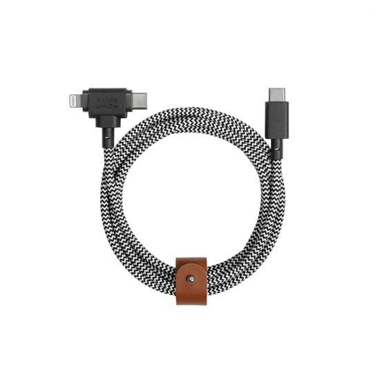 Cinturón ecológico cable USB-C a USB-C/Lightning - 1,8 m, Zigoto