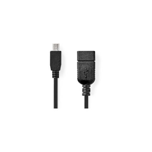 Câble Nedis USB 2.0, 0,2 m, Type A Noir