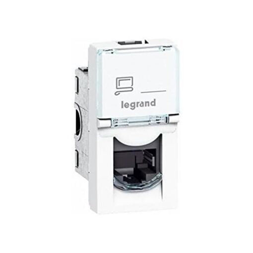 Enchufe RJ45 Categoría 5e UTP Modular de Legrand - 1 módulo - Blanco - LCS² Legrand Leg076551