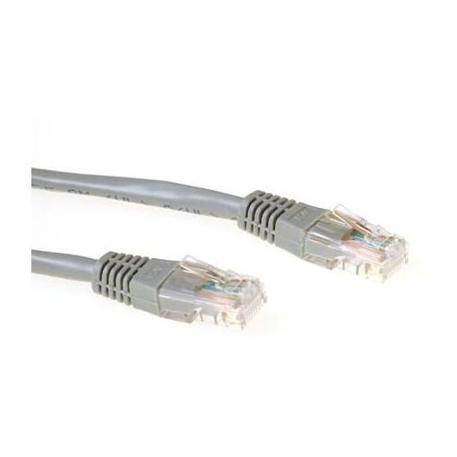 ACT UTP Cat5e Cable, 0.5m, Gold Plated Connectors, Grey