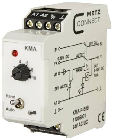 MetzConnect Analog Value Transmitter 24, 24V AC/DC (max), Model 11066001