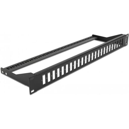 Delock 19-inch Rack-Mountable Patch Panel - Black, 24 Ports (43406)