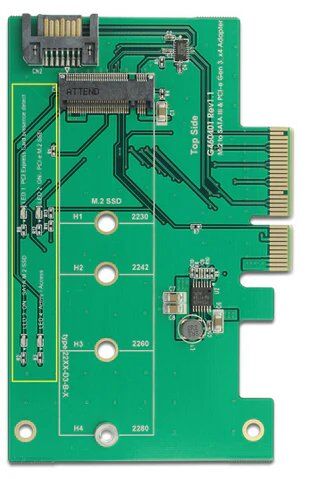 DeLock PCIe x4 mSATA Controller - 600MBps, eSATA 6Gb/s (89381)