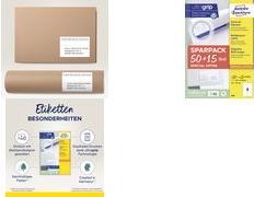 Etiquetas universales Avery, 105 x 48 mm, papel blanco, 65 hojas, adhesivo permanente, compatible con impresoras de inyección de tinta, láser y de color, así como con fotocopiadoras (6175-65)
