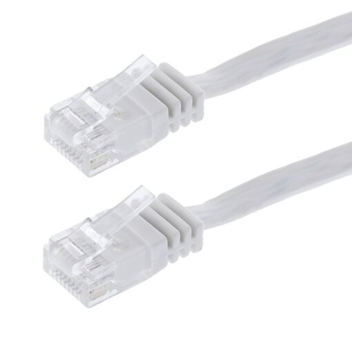 Cable Herweck Slimline RJ-45, 5 m, Cat6, plano, blanco