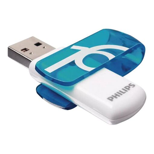 Philips Vivid Edition 3.0 USB Flash Drive - 16GB - USB 2.0 - Electric Blue