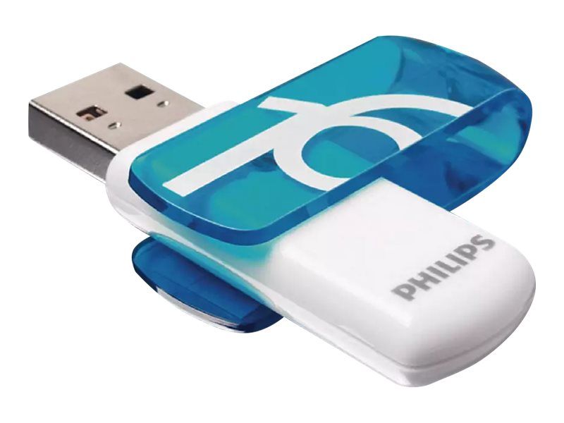 Philips Vivid Edition 3.0 USB Flash Drive - 16GB - USB 2.0 - Electric Blue