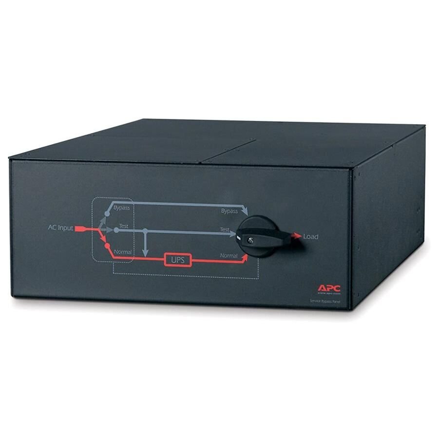 APC Service Bypass Panel - Rack-Mountable Switch - 200/240V AC - 3 Output Connectors - 4U - 19" - Black