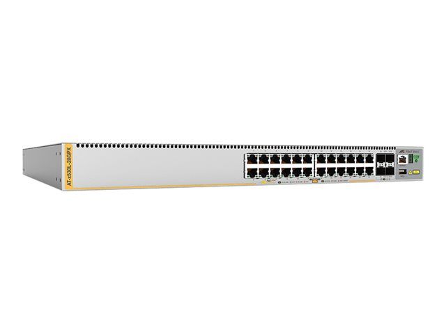 Allied Telesis AT x530L-28GPX - Managed Switch - 24x10/100/1000 PoE+ + 4x1G/10G SFP+ (uplink ports) - Rack-mountable - 740W PoE+