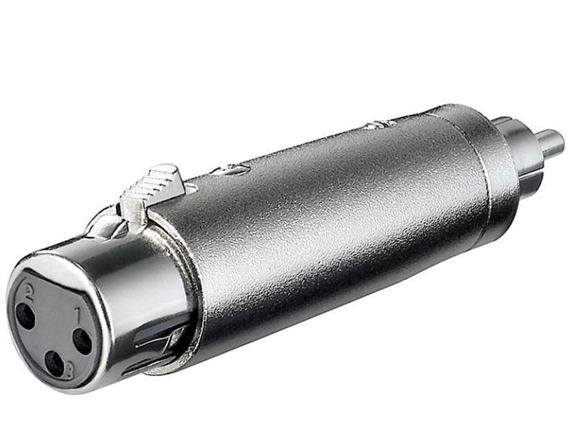 Adaptador de audio MicroConnect - RCA macho a XLR3 hembra