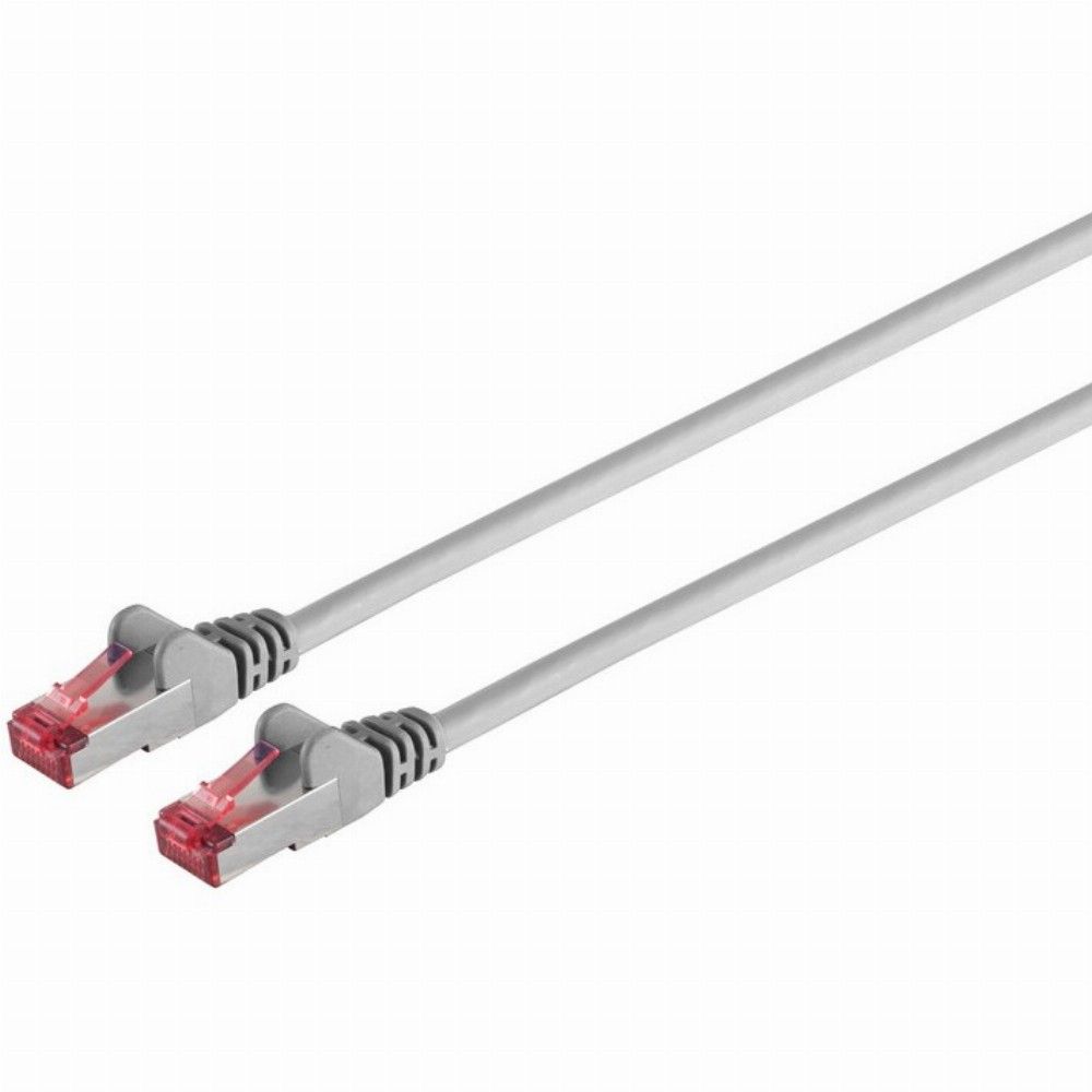 No-Name Cat6a S/FTP Cable, 0.15m, RJ45, Halogen-Free, Grey