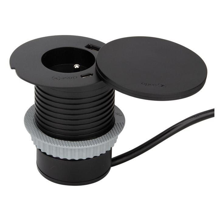Otio Wireless Charging Station (Built-in) - Induction Charger - 230V AC - 3680W - 1 Output Socket - Matte Black