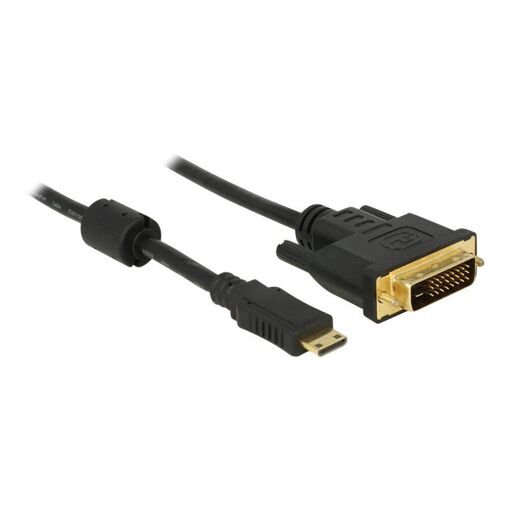 Cable Delock HDMI mini a DVI-D (1 m, Negro)