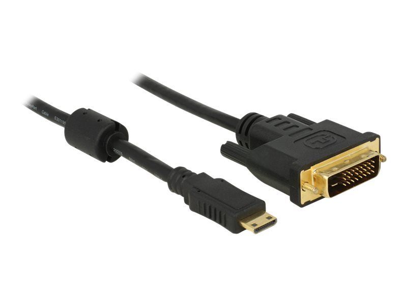Cable Delock HDMI mini a DVI-D (1 m, Negro)