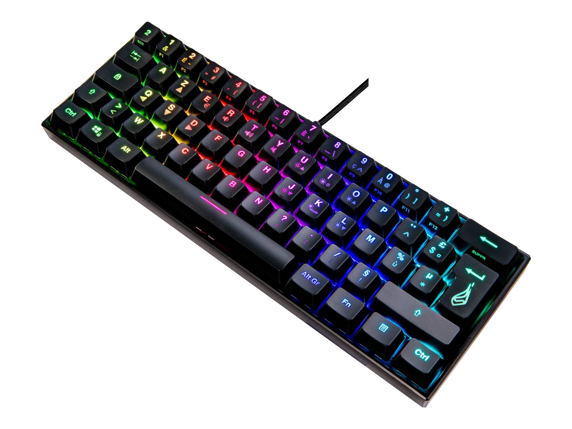 Verbatim SureFire KingPin M1 - 60% Mechanical Keyboard - Red Switches - USB - AZERTY
