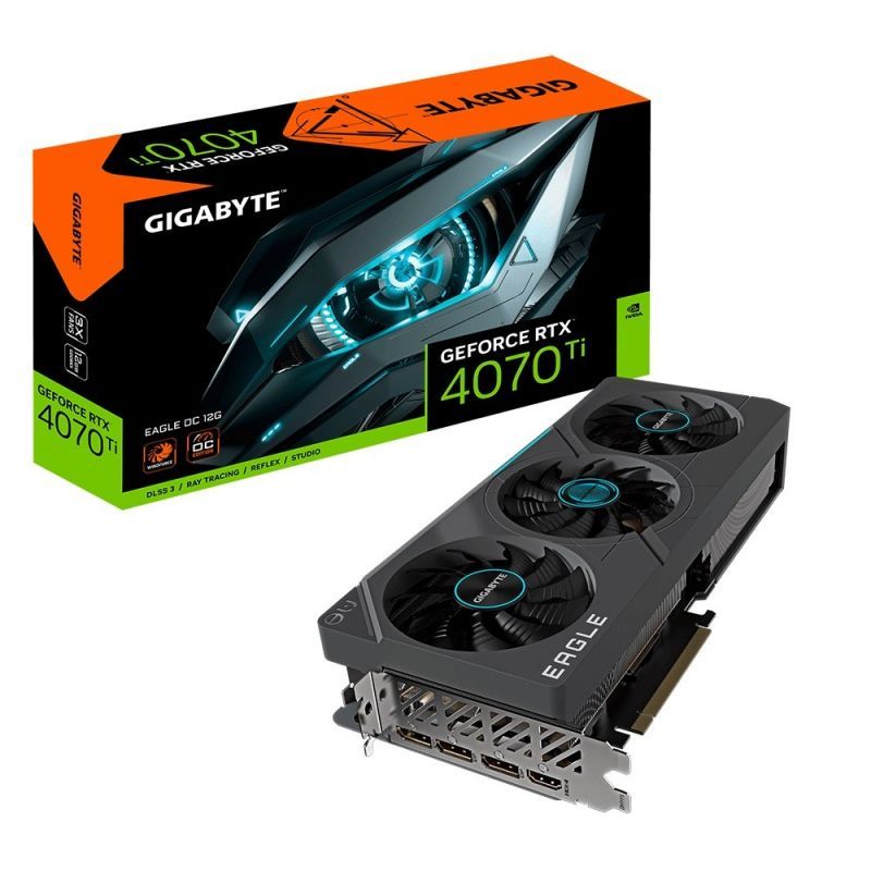 Gigabyte GeForce RTX 4070 Ti EAGLE OC 12G - Graphics Card - GeForce RTX 4070 Ti - 12GB GDDR6X - PCIe 4.0 - HDMI, 3 x DisplayPort