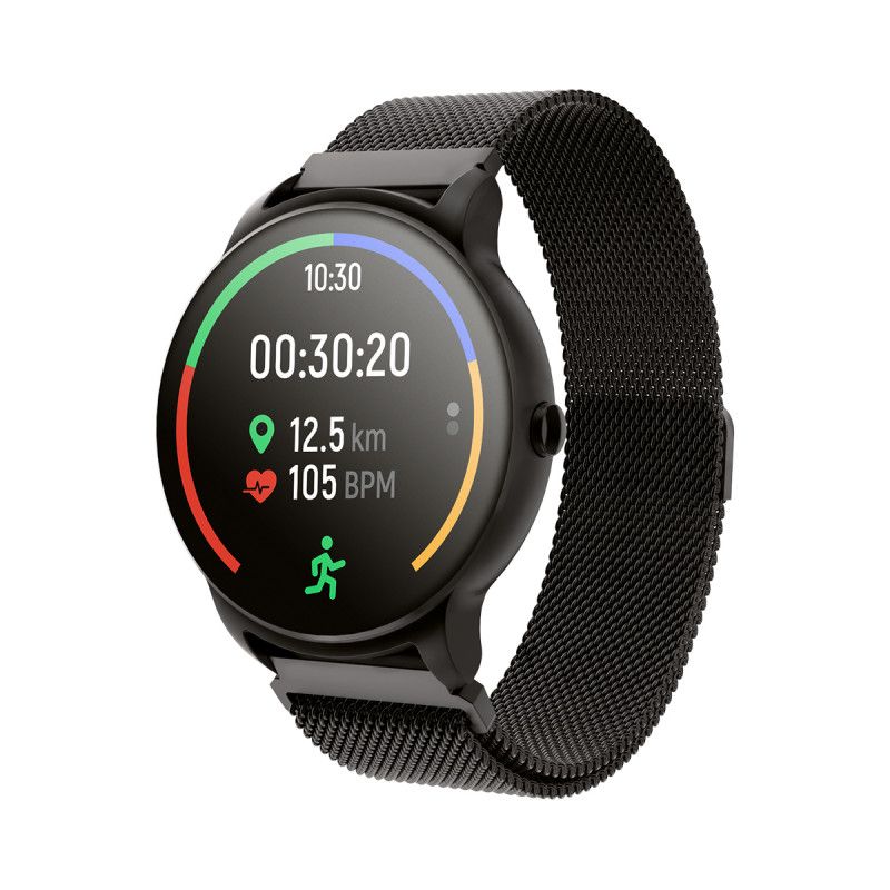 Forevive Smartwatch 5.0 with IP68 and 2 Included Bands - Black