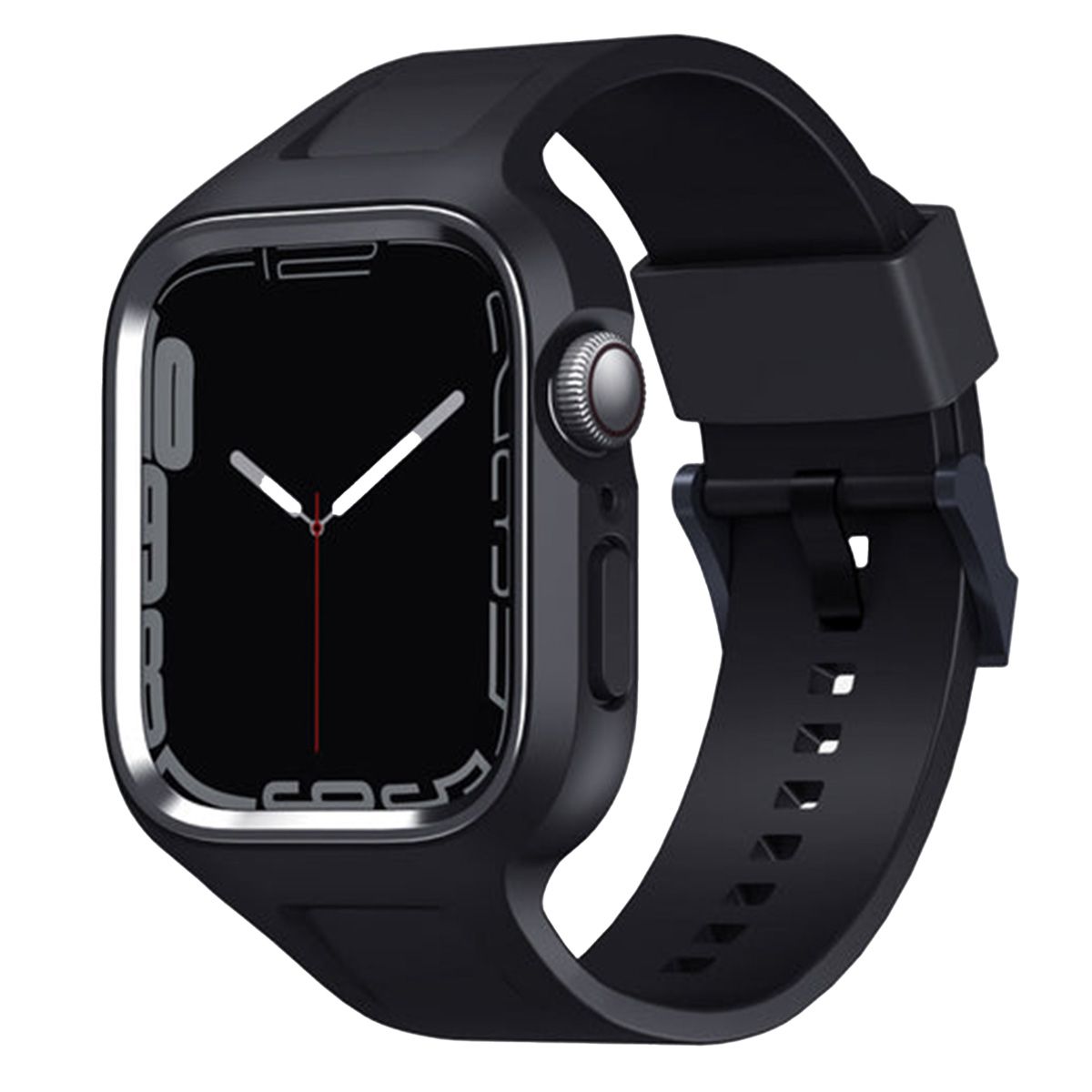 Uniq Monos Hybrid Case 2-in-1 Watch Strap in Midnight Black (44/45mm)