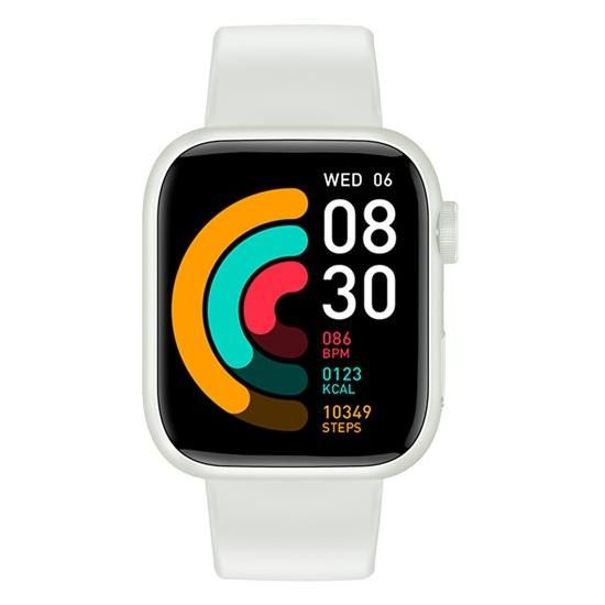 Reloj inteligente Forever IGo Watch 3 JW-500 - Aleación de zinc con pulsera de silicona - Tamaño de muñeca hasta 220 mm - Pantalla de 1,83" - Bluetooth - 52 g - Blanco