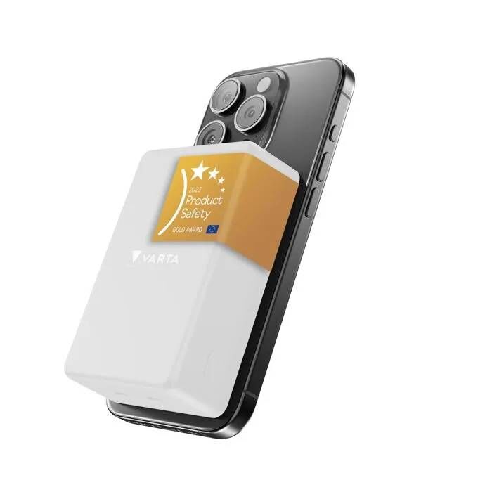 Varta Mag Pro Wireless Power Bank - 10,000mAh - Quick Charge - USB-C - White