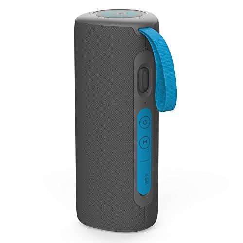 Boompods Rhythm 24 Bluetooth Speaker, Blue/Gray (8hr Battery, Waterproof)