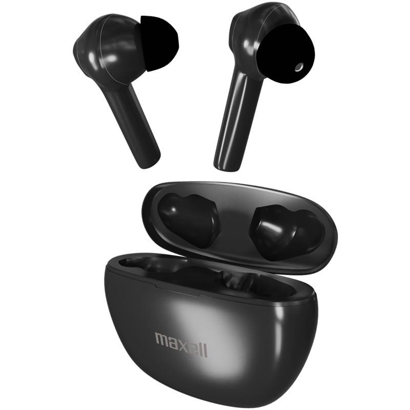 Auriculares inalámbricos Maxell Dynamic con estuche de carga, Negro