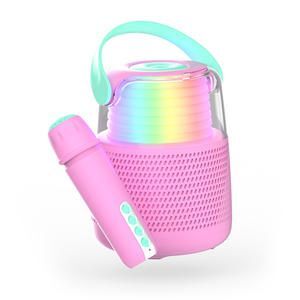 Altavoz MOB luminoso Bluetooth con micrófono cambiante de voz - Rosa