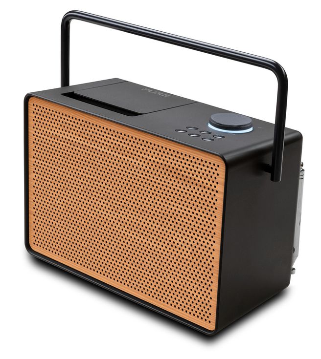 Pure Evoke Play Wood Edition Radio - Dark Coffee with Cherry Wood Grille