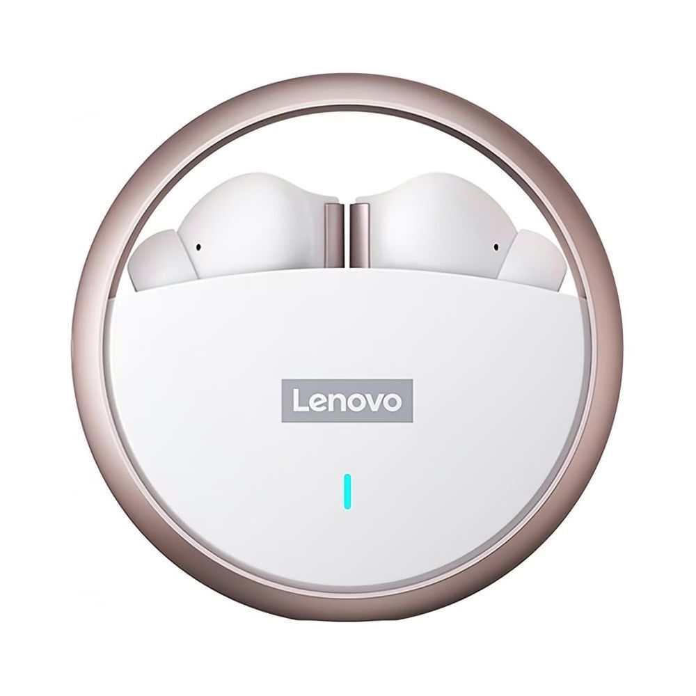 Lenovo LP60 True Wireless Earbuds, White