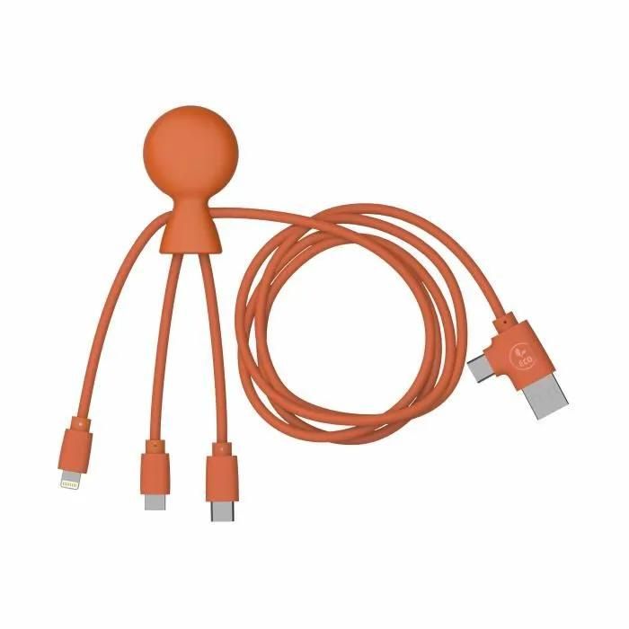 Xoopar Mr Bio Long Charging Cable - Orange