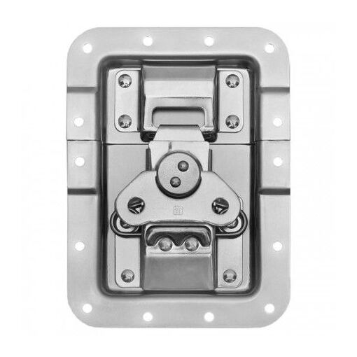 Fermoir papillon Adam Hall avec fonction 'push back' - Grand modèle - Zinc