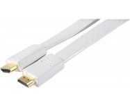 Exertis Connect HDMI Cable - 1m White Flat Cable