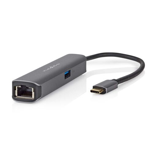 Nedis USB-C 4-in-1 Hub (RJ45, USB-A, USB-C, HDMI 4K)