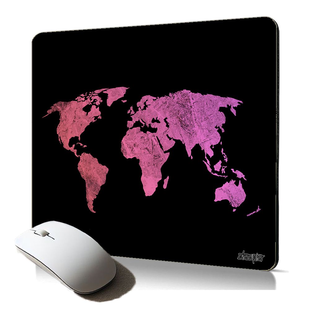Utaupia Soft Mouse Pad - World Map