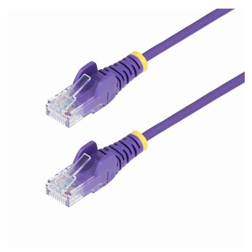 Cable de Ethernet StarTech de 1,5 m, fino y morado CAT6