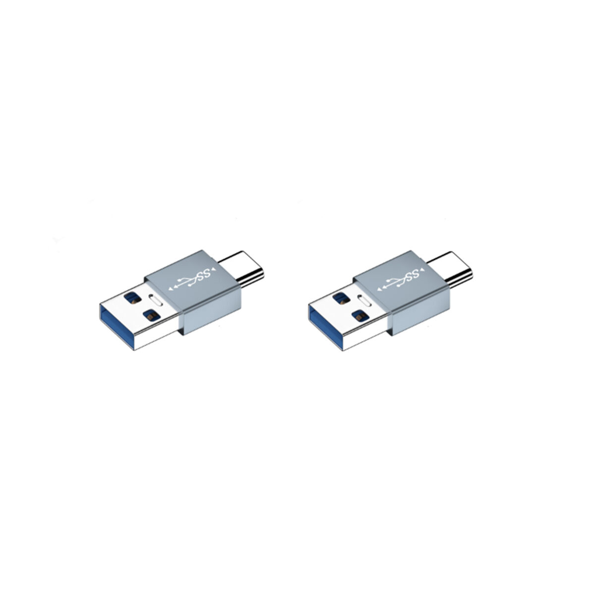 Adaptateur OTG INF Type-C vers USB-A (2 pièces) - Alliage d'aluminium