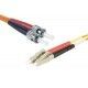 Exertis Connect LC Multi-Mode Fiber Optic Cable - 5m, OM2, 50/125 Microns, Duplex, Orange