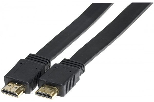 Exertis Connect HDMI Cable - 1.5m, Black, Flat, 4K Support