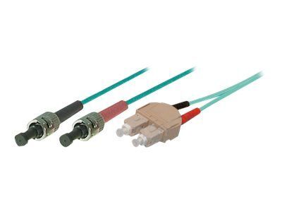 Cable óptico de fibra multimodo Exertis Connect - 10 m, OM3, dúplex, 50/125 micras, turquesa