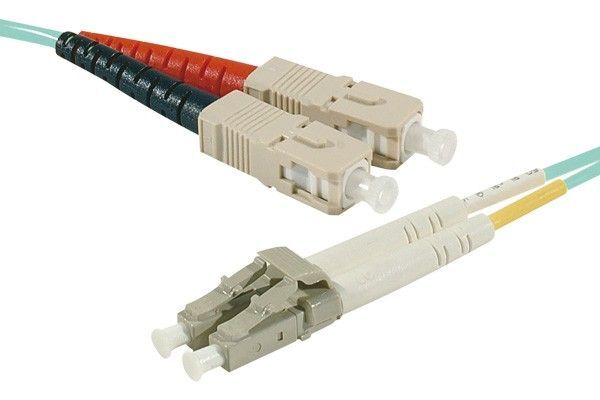 Cable de fibra óptica Exertis Connect LC multimodo (5 m, OM3, turquesa)